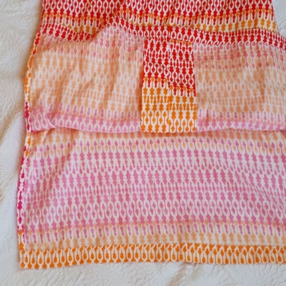 Charter Club Intimates Multicolor 3/4 Sleeve Split V-Neck 1/2 Zip Long Caftan XS - Picture 10 of 16